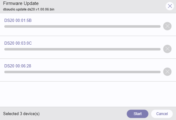 Firmware update start