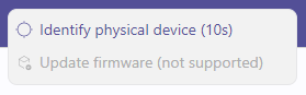 Firmware update context menu 'not supported'
