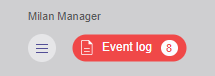 Event log button with red background