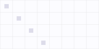 Matrix crosspoint with one diagonal routing